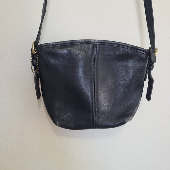 Vintage Coach Black Mini SoHo Basket Crossbody Shoulder Bag Purse Zip Black - Picture 1 of 7